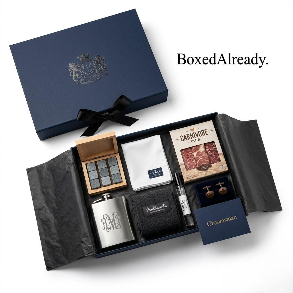 The Brotherhood Gift Box - Luxury Groomsmen Proposal & Bridal Party Set